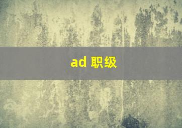 ad 职级